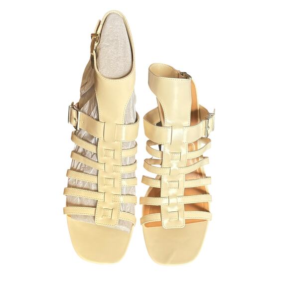 Vince Camuto Hicheny leather caged heeled sandal block heel adjustable buckle 12 - Picture 7 of 7